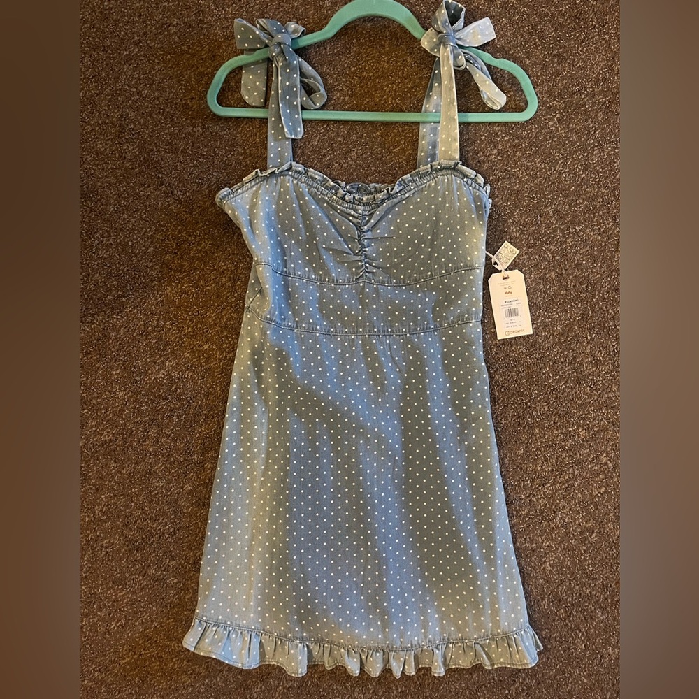 Billabong Blue Polka Dot Mini Dress